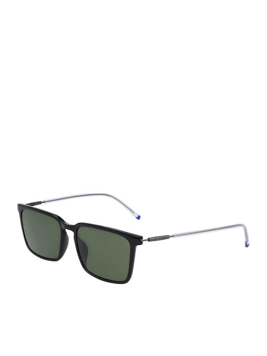 Zeiss Men's Sunglasses with Black Frame and Green Lens S0390339
