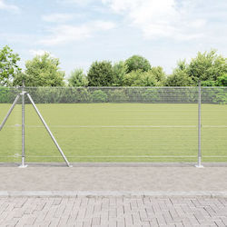 vidaXL Wire Fencing Galvanized Set Silver 1x10m