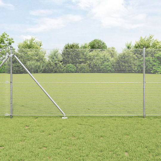vidaXL Plasă de sârmă Galvanizat Module Argintiu 1.2x25m