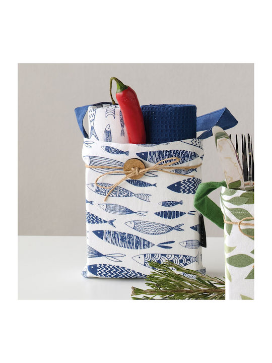 Kentia Loft Toala Towel from 100% Cotton in Blu...