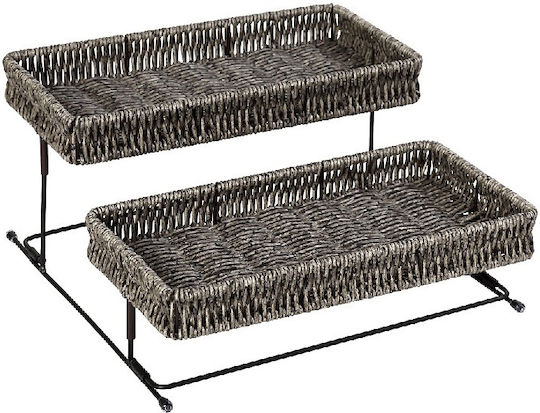 Espiel Tavă Decorativă Wicker Dreptunghiulară 28x28x13cm 2buc