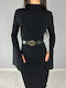 Midi Dress for Wedding - Christening Open Back Black