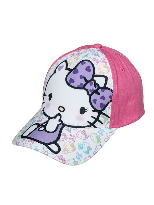 Hello Kitty Παιδικό Καπέλο Jockey Υφασμάτινο Φούξια