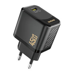 Dudao Charger with Built-in Cable GaN with USB-C Port 45W Power Delivery Blacks (A28)