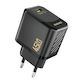 Dudao Charger with Built-in Cable GaN with USB-...