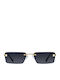 Meller Laila Unisex Sunglasses with Gold Metallic Frame and Grey Lens