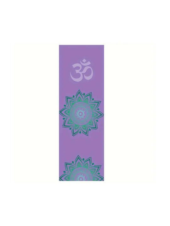 Αντιολισθητική Πετσέτα Γιόγκα Yoga Towel Purple Om Xl 183x63cm