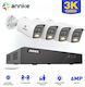 Annke Σύστημα Παρακολούθησης 4 Καμερών IP 5MP με Καταγραφικό NVR