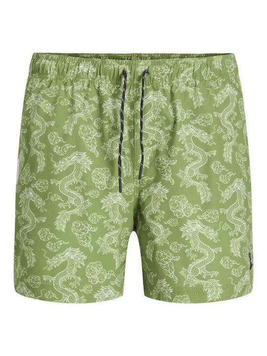 Jack & Jones Ανδρικό Μαγιό Σορτς Πράσινο Floral