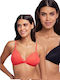 Αυτοκόλλητα Σουτιέν Corail/noir 2Pack