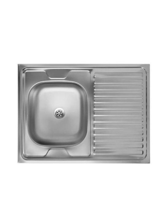 Freebox Drop-In Kitchen Sink Inox M80xW60cm Silver