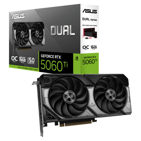 Asus GeForce RTX 5060 Ti 16GB GDDR7 Dual OC Edition Κάρτα Γραφικών