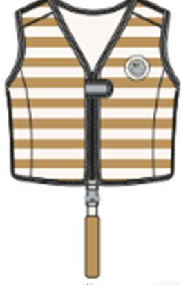 Swim Essentials Σωσίβιο Γιλέκο Κολύμβησης Ιμάντα Ασφαλείας Παιδιά 3-6 Ετών "brown White Striped"