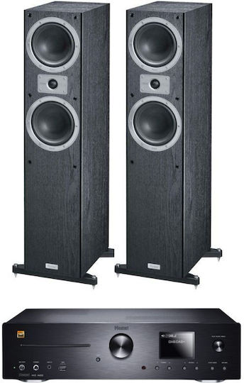 Magnat Soundsystem 2 Tempus 55 + High-End MC 400 ICAN-D149524+D1452101 mit Digitale Medien Player und Bluetooth Schwarz
