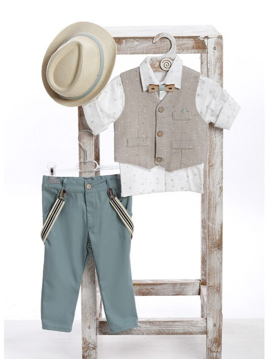 Lollipop Baptism Suit with Vest for Boy Multicolour KTH2553
