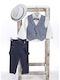 Lollipop Baptism Suit with Vest for Boys Multicolour K2542