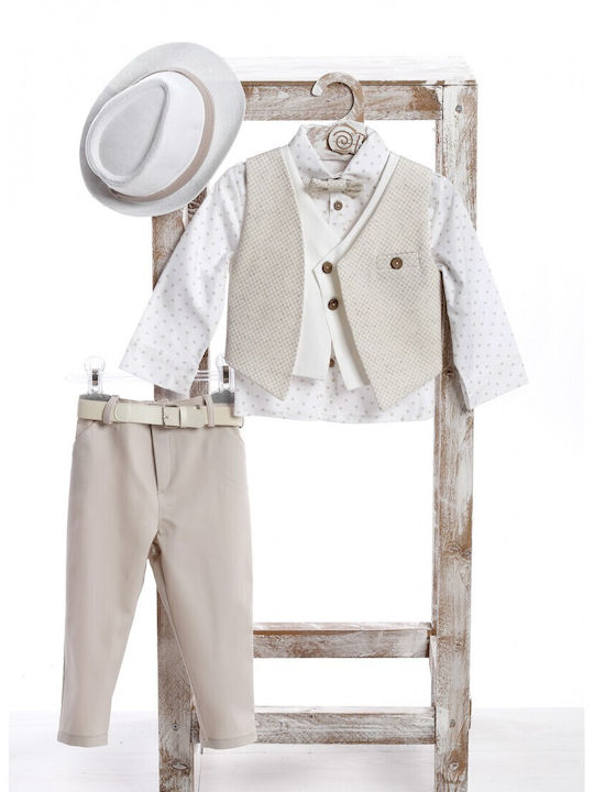 Lollipop Baptism Suit with Vest for Boys Multicolour K2567
