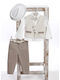 Lollipop Baptism Suit with Vest for Boys Multicolour K2548