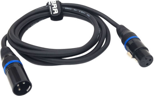 Cobra Cable XLR male - XLR female Μαύρο 2m (DMX0-02LB)