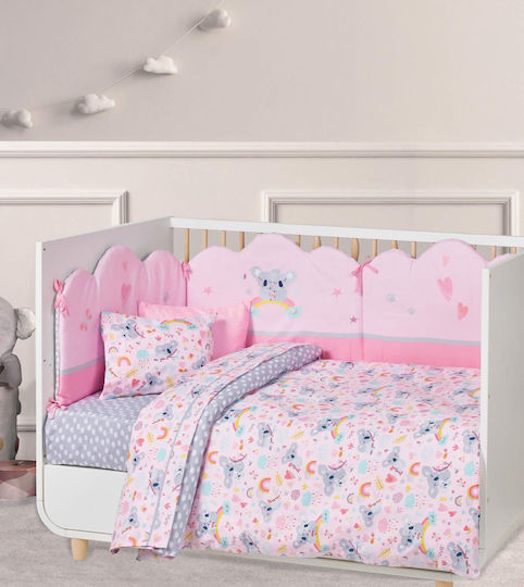Das Home Baby Sheets Set Crib Cotton Gray 130x170cm 3pcs