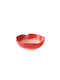 Kaemingk Serving Bowl Round Ceramic Red with Diameter 12cm