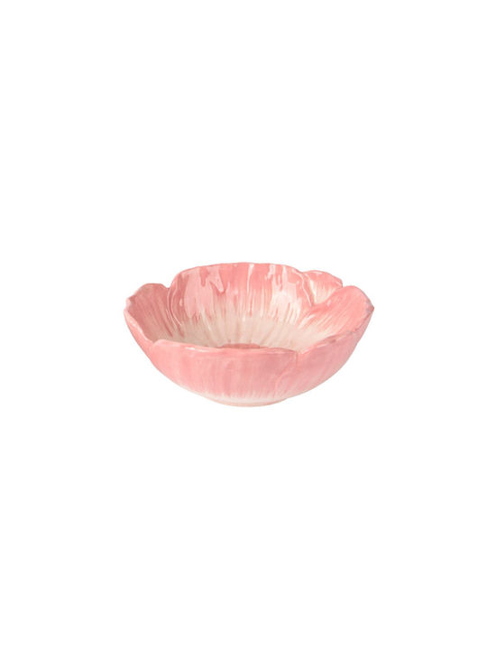 Kaemingk Serving Bowl Round Ceramic Pink with Diameter 12cm