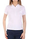 Women's Polo Blouse Short Sleeve White