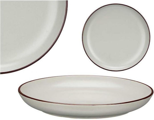 Atmosphera Gray Πιάτο Ρηχό Κεραμικό Γκρι 26cm