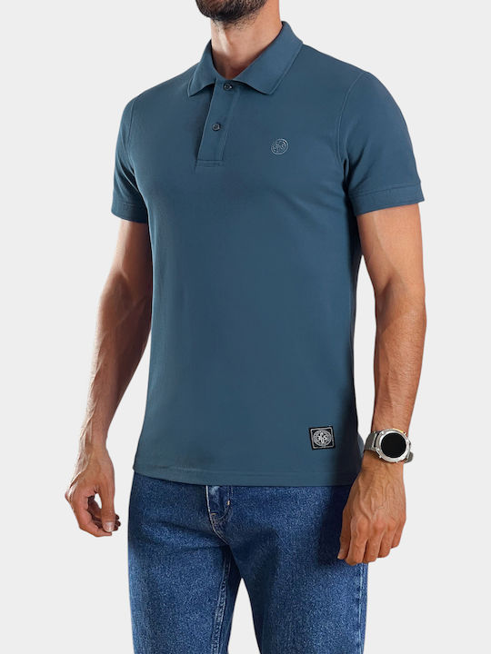 3Guys Polo Short Sleeve T-shirt Blue Indigo