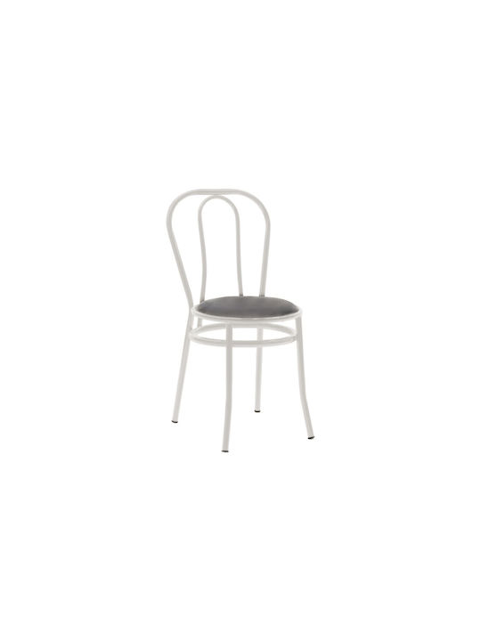 Wien Dining Room Metallic Chair Ecru/black