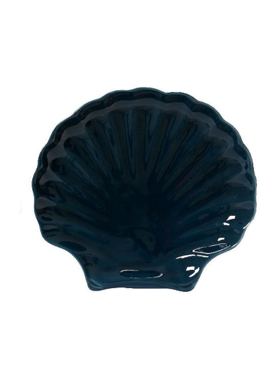 Kaemingk Shallow Serving Plate Porcelain Blue 1...