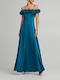 Maxi Dress for Wedding / Baptism Petrol Blue