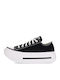Lift Double Damen Flatforms Sneakers Schwarz / Weiß