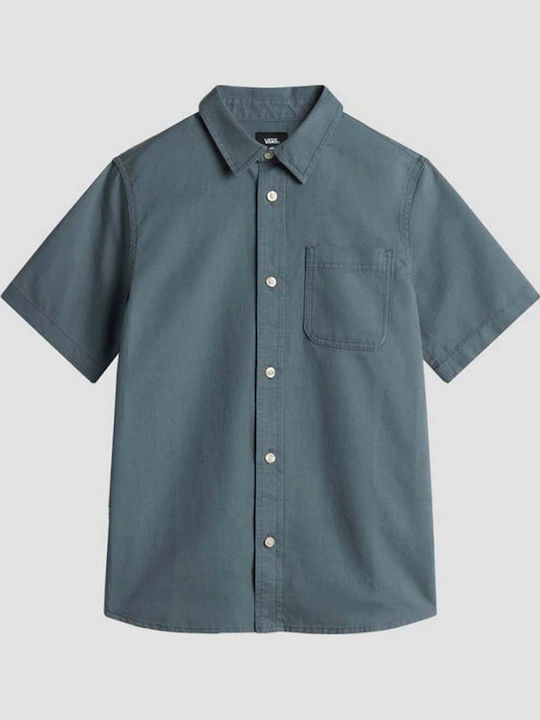 Vans Kurzärmlig Leinen Hemd Blue