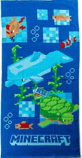 Children's Beach Towel Carbotex Minecraft Aquatic 70*140cm 100% Cotton 2425104mc