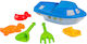 Yellow Boat Shovel Rake Set 2*Molds 1+ 13x18x35cm