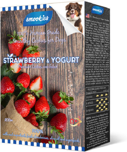 Smookies Yogurt Biscuit Dog with Strawberry 200gr