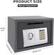 Seif cu Blocare Digitală cu Dimensiunile L25xW35xH24.8cm
