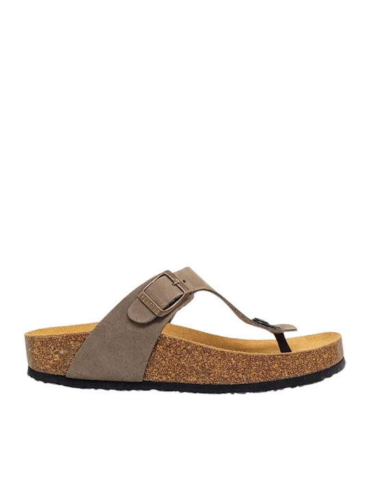 Leather Women's Flat Sandals Green