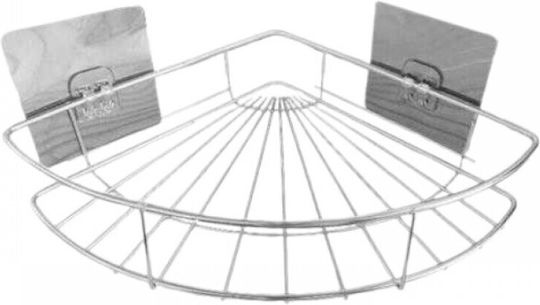 Corner Wall Mounted Bathroom Shelf Metallic