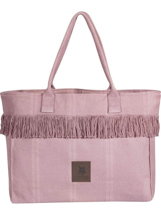 Greenwich Polo Club Fabric Beach Bag Pink
