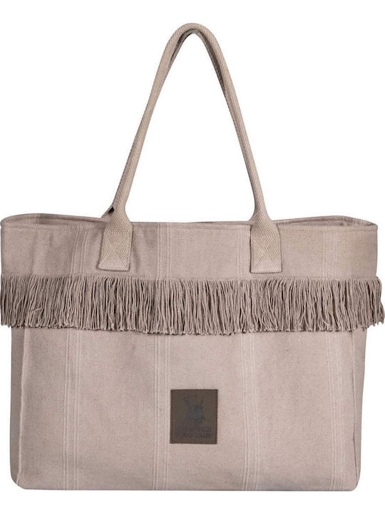 Greenwich Polo Club Fabric Beach Bag Taupe