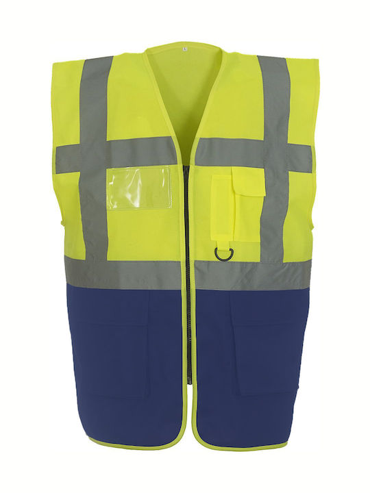 Yoko Hvw801 Fluo Men's Safety Vest with Reflect...