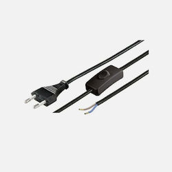 Gbc 14.2000.40 Διπολική Καλωδίωση 2x0.75 Ενδιάμεσο Διακόπτη Μαύρη