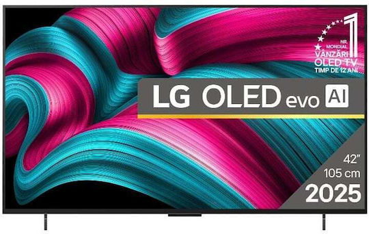 LG Smart Τηλεόραση 42" 4K UHD OLED Evo AI C5 HDR (2025) OLED42C51LA
