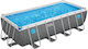 Bestway Piscină PVC 3028lt Cu Cadru Metalic 488x244x122cm Gri