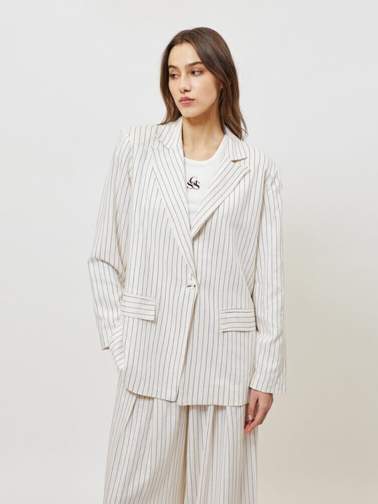 SunsetGo! Damen Blazer Weiß