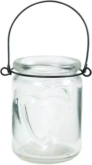 Glass Jar Heart 6.5x9.5 cm