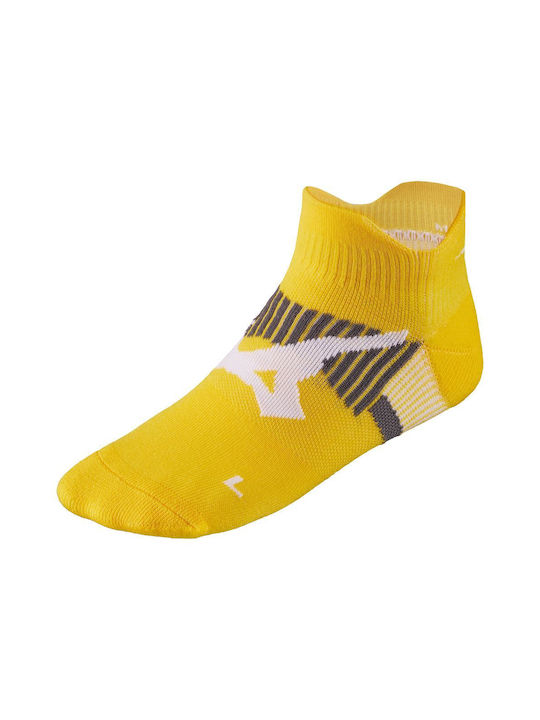 Mizuno Race Mid Running Κάλτσες Κίτρινες 1 Ζεύγος