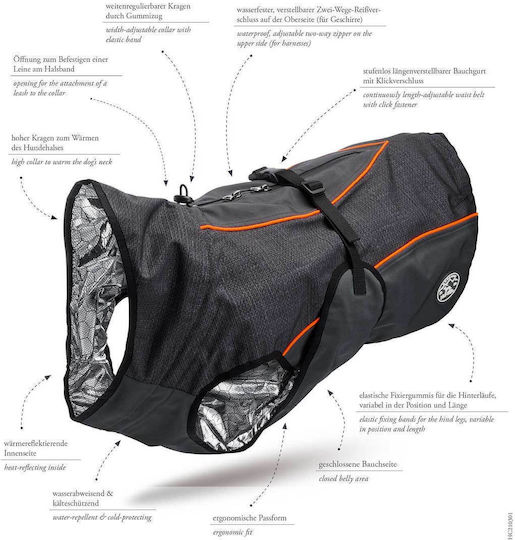 Hunter Haine pentru câini Impermeabil / Antivant cu Lungimea Spateului 40 cm